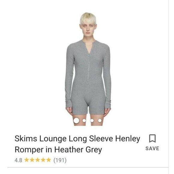 Skims Ribbed Romper Nwt - Picture 1 of 12